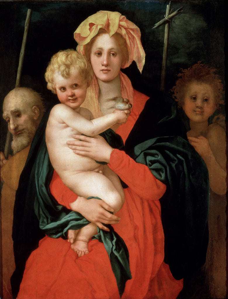 Detail of Madonna and Child with Saint Joseph and John the Baptist, 1520s. by Jacopo Pontormo