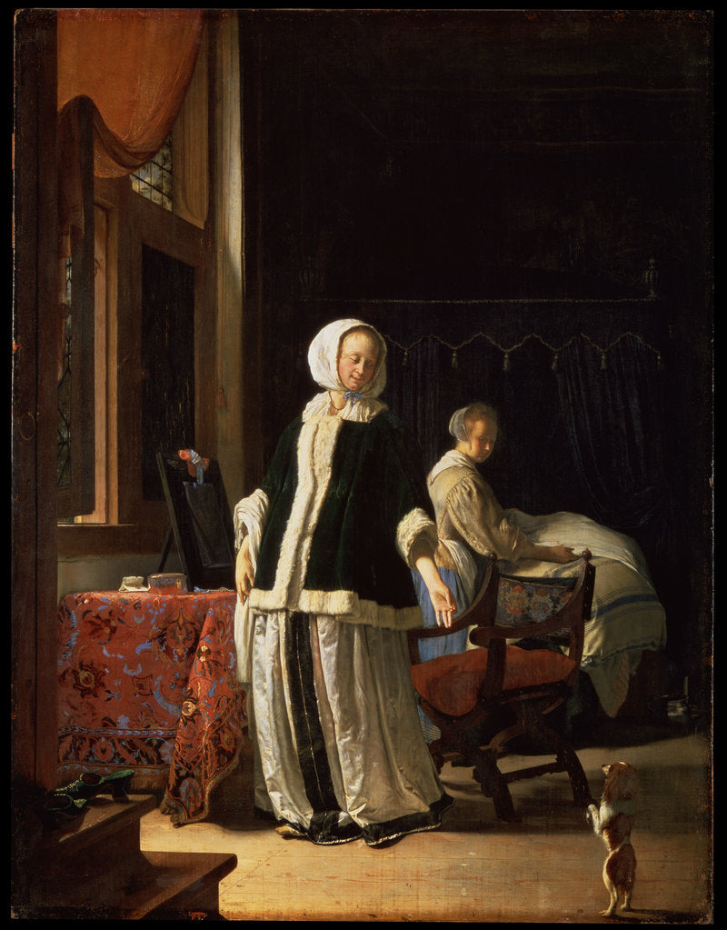 Detail of Morning of a Young Lady, c1660 by Frans van Mieris