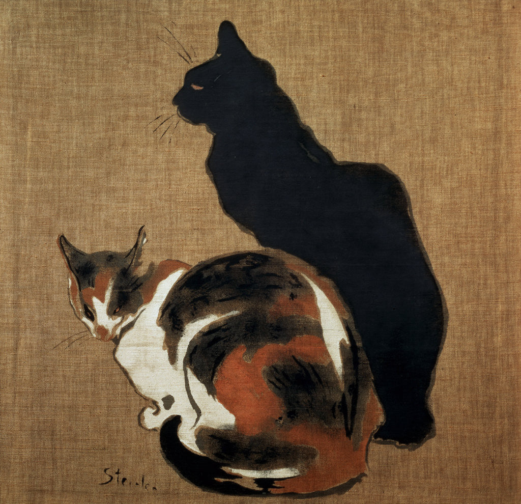 Detail of Two Cats by Theophile Alexandre Steinlen
