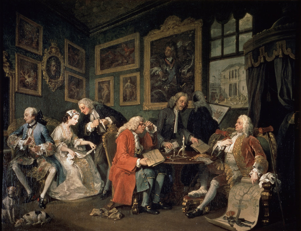 Detail of Marriage a la Mode: 1, The Marriage Contract, 1743 by William Hogarth
