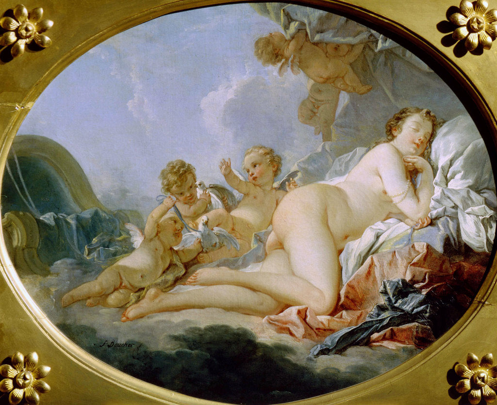 Detail of Sleeping Venus, 18th century. by François Boucher