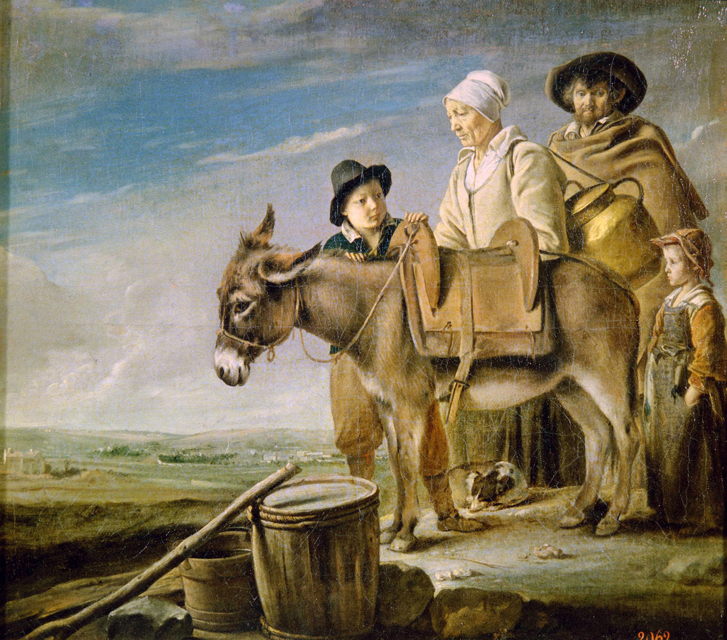 Detail of The Milkmaids Family, 1641. by Louis Le Nain