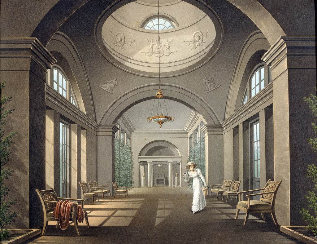 Detail of Interior of the Aviary in the Pavlovsk Palace, mid 19th century by Anonymous