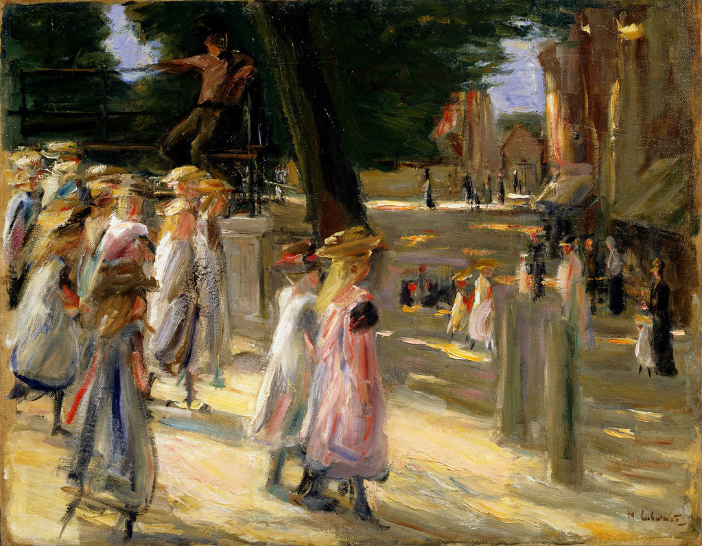 Detail of The Road to the School at Edam, 19th or early 20th century. by Max Liebermann