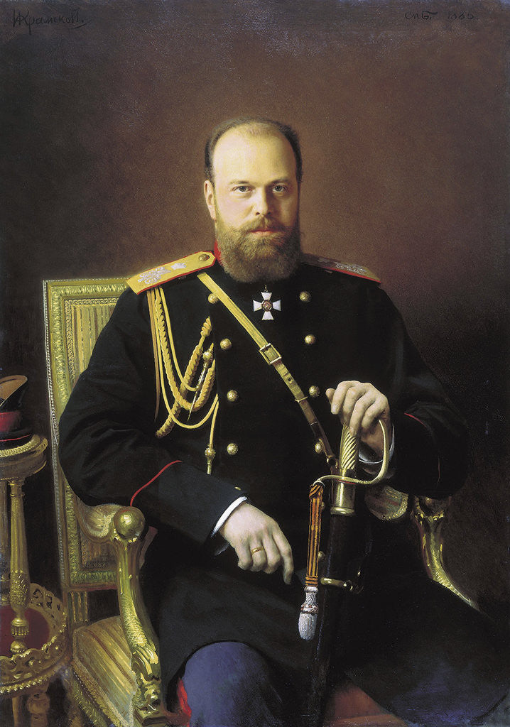 Detail of Portrait of the Emperor Alexander III by Ivan Kramskoy