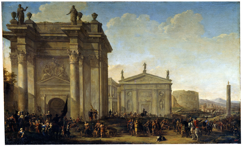 Detail of A Triumphal Procession, 17th or early 18th century by Willem van de Velde the Younger