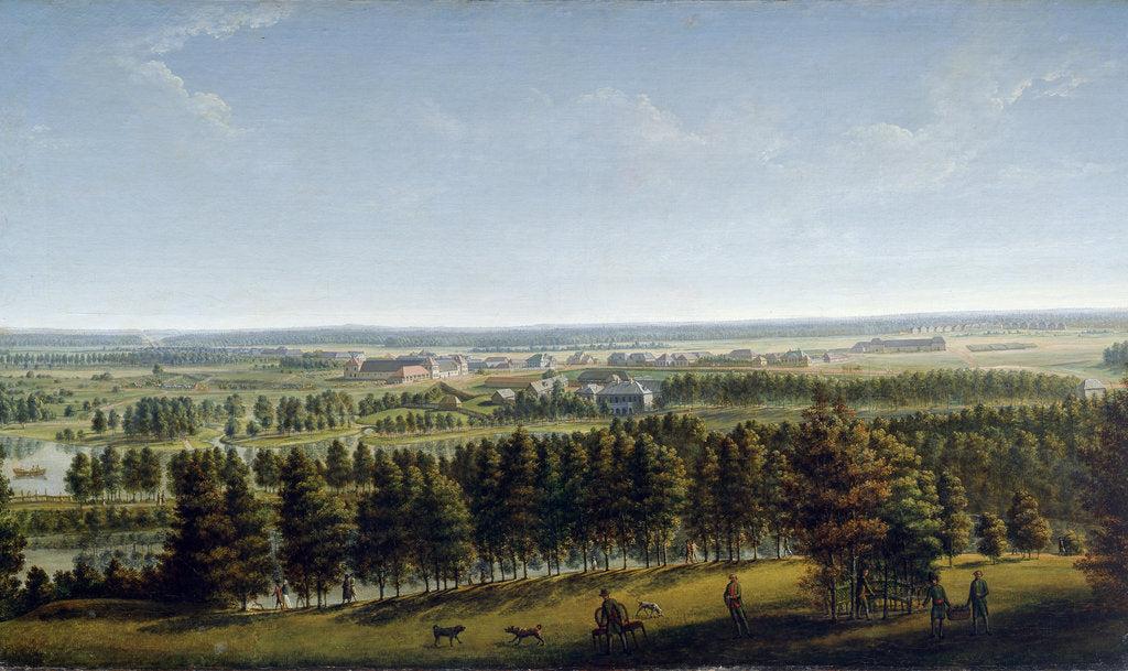 Detail of Palace Park as Seen from the Gatchina Palace, 1790s. by Johann Jakob Mettenleiter