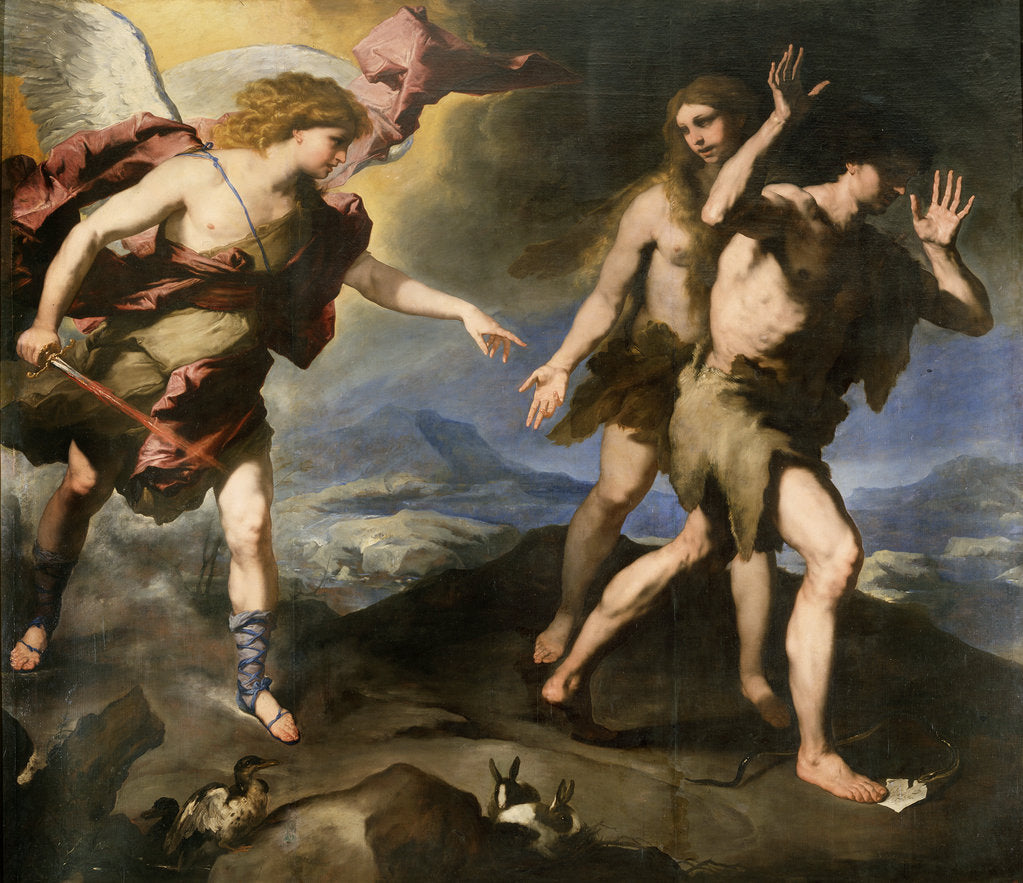 Detail of Expulsion from Paradise, second half of 17th century by Luca Giordano
