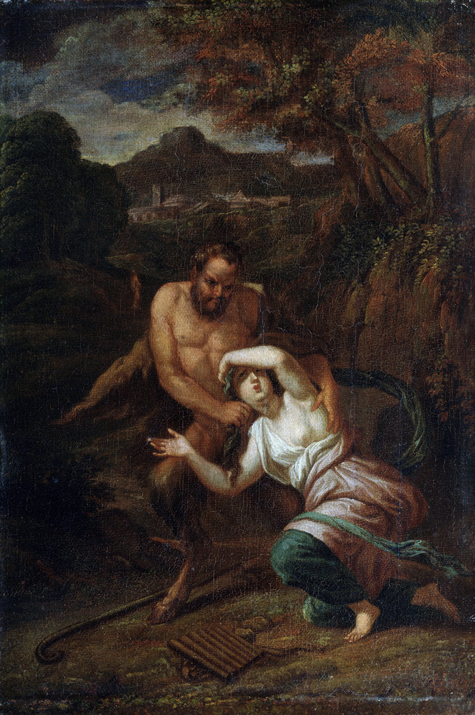 Detail of Pan and the Nymph Syrinx, 17th century by Sébastien Bourdon