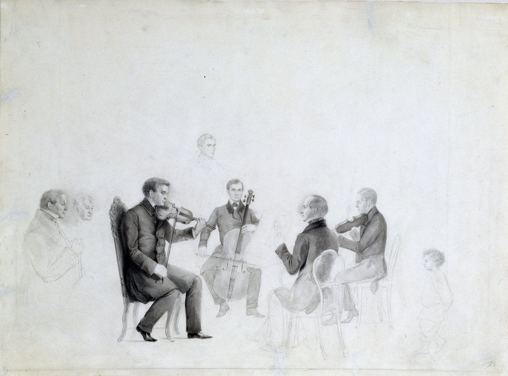 Detail of Quartet, 1840s. by Anonymous