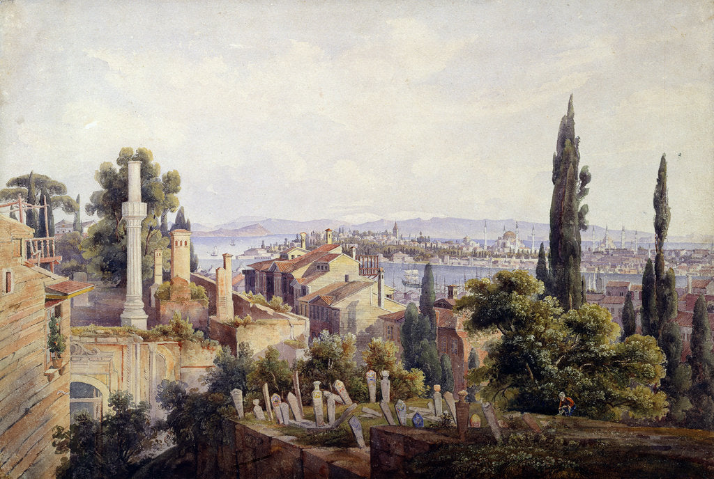 Detail of View of Constantinople and the Golden Horn, 1835 by Johann Jakob Wolfensberger