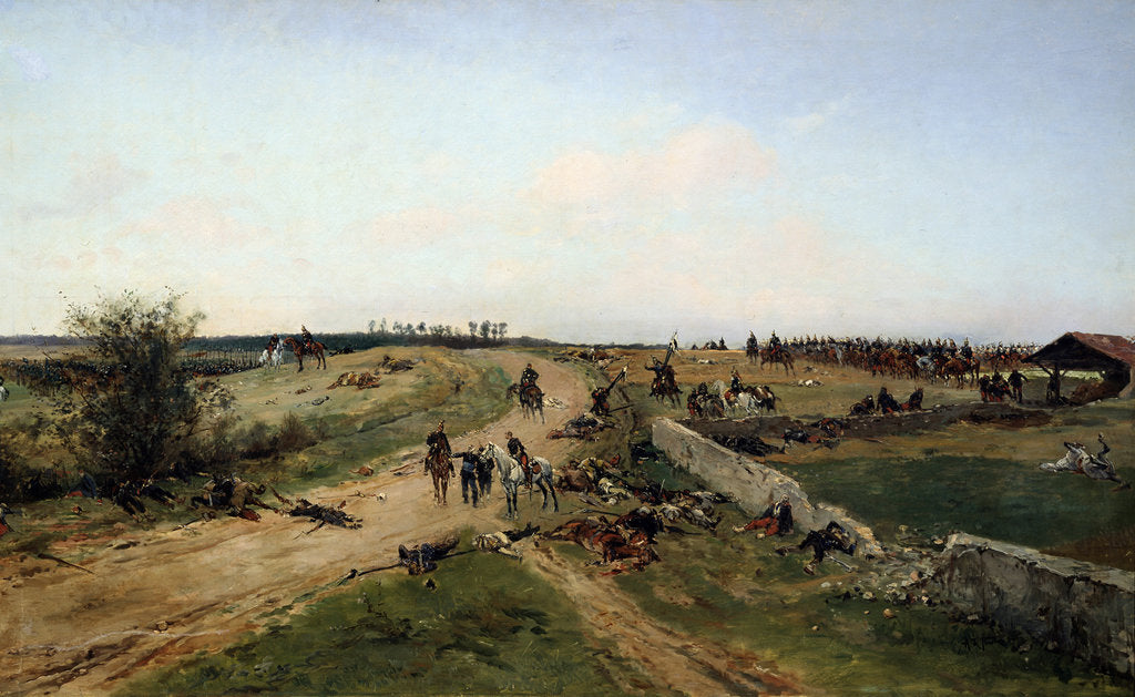Detail of Scene from the Franco-Prussian War, 1870, 19th century by Alphonse de Neuville