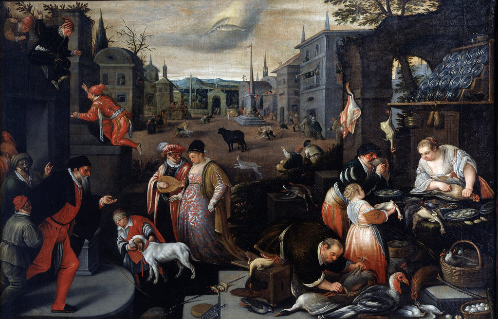 Detail of February by Leandro Bassano