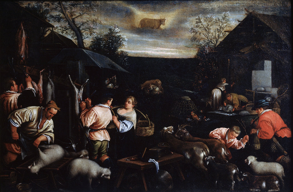 Detail of April by Leandro Bassano