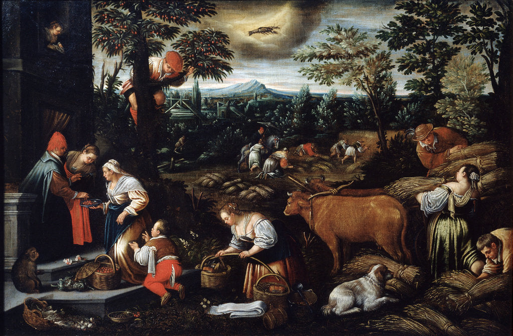 Detail of June by Leandro Bassano