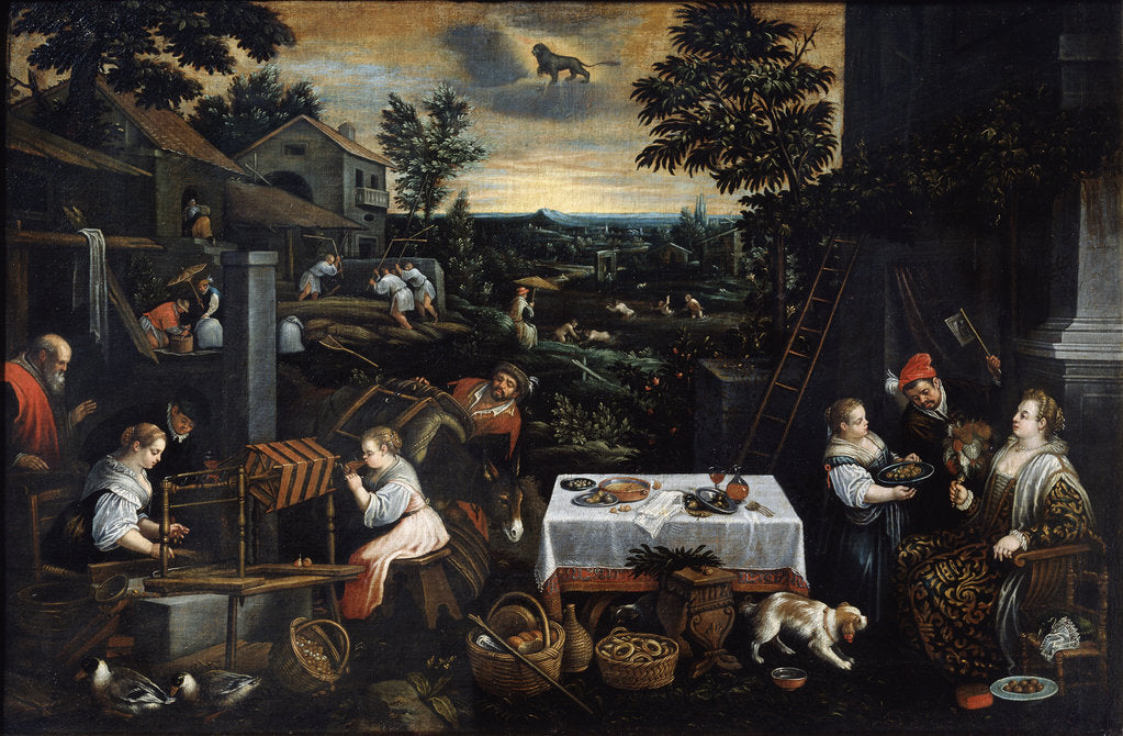 Detail of July by Leandro Bassano