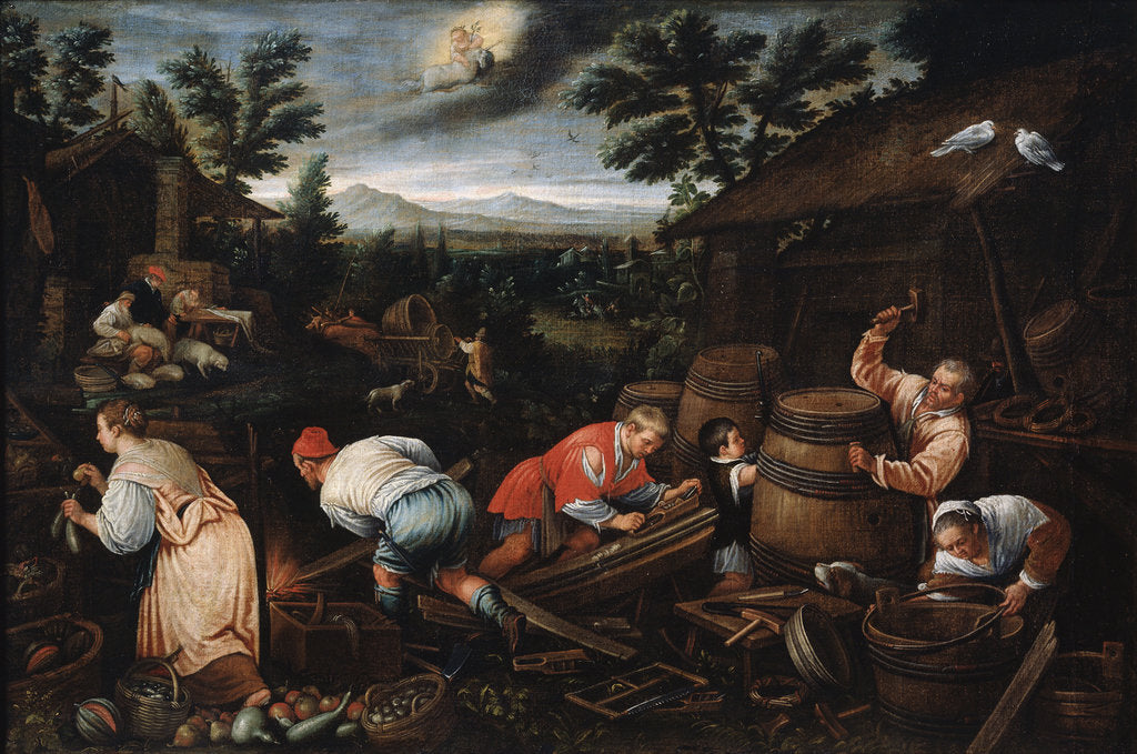 Detail of August by Leandro Bassano
