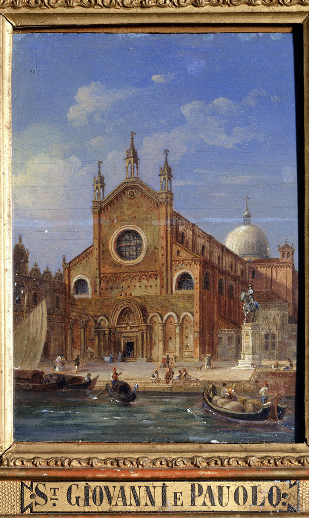 Detail of The Santi Giovanni e Paolo (San Zanipolo) Church, 19th century by Victor Adam