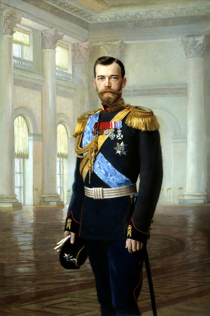 Detail of Portrait of Emperor Nicholas II by Ernst von Liphart