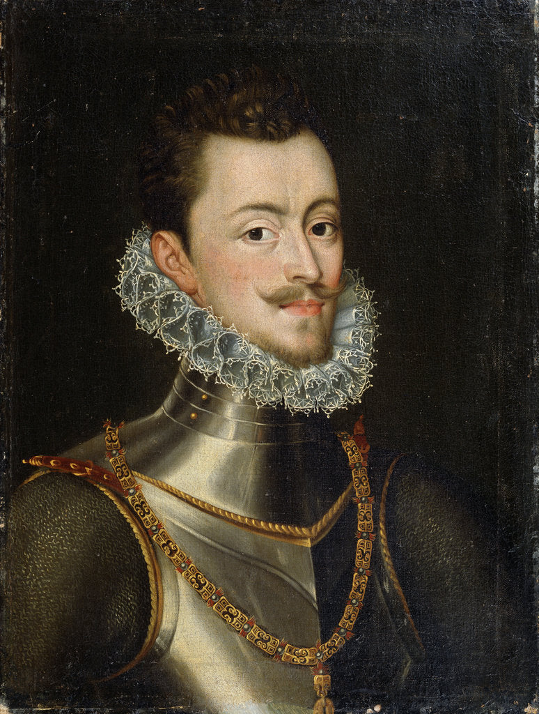 Detail of Portrait of the Governor of the Habsburg Netherlands Don John of Austria, 16th century. by Alonso Sanchez Coello