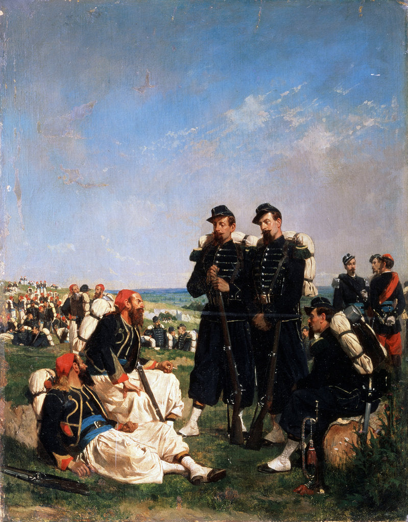 Detail of A French camp near Sevastopol, 19th century by Paul Alexandre Protais