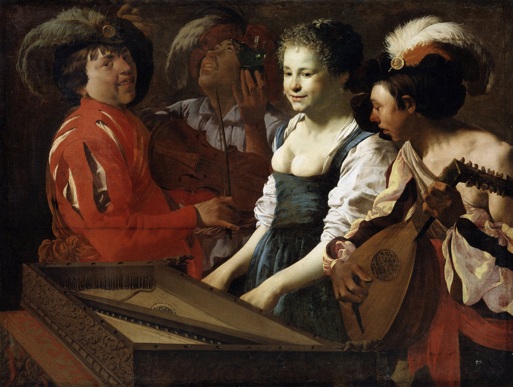 Detail of Concert, 1626. by Hendrick ter Brugghen
