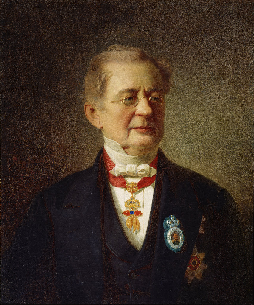 Detail of Portrait of the Chancellor Prince Alexander M Gorchakov, 1867. by Johann Köler