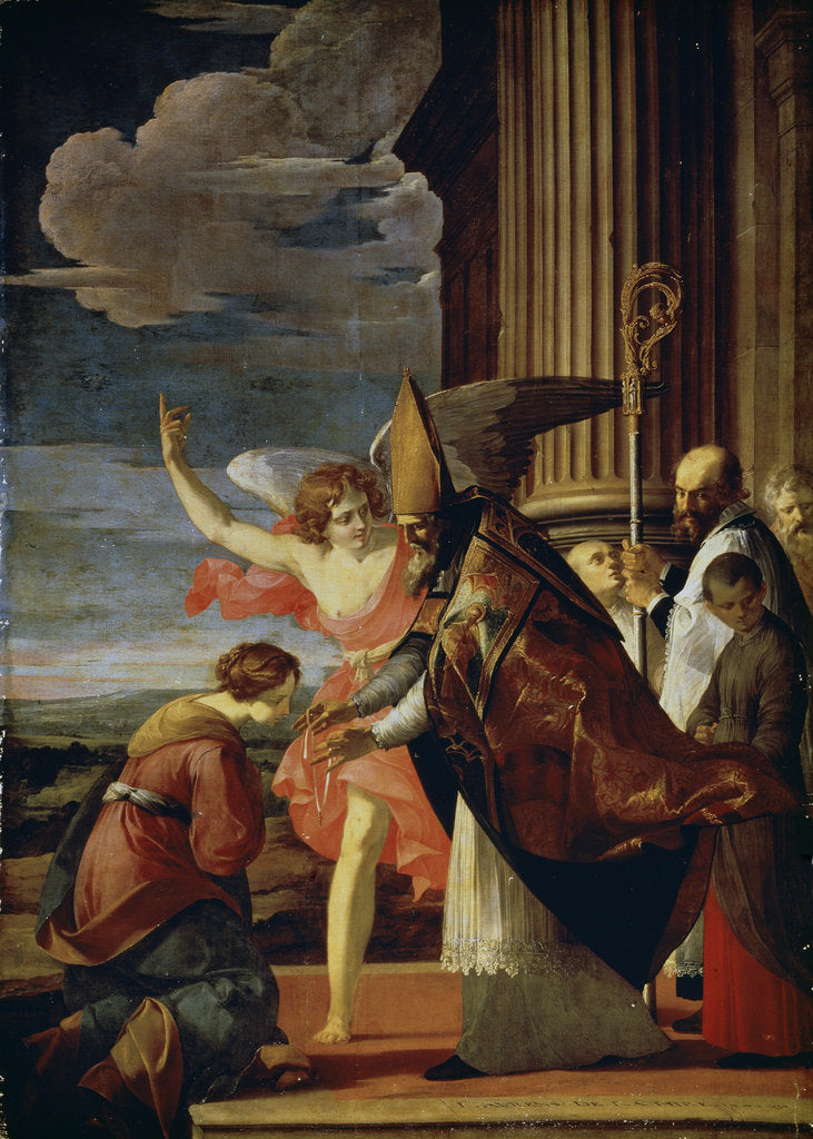 Detail of Saint Germanus of Auxerre and Saint Genevieve of Paris, 1630. by Laurent de la Hyre