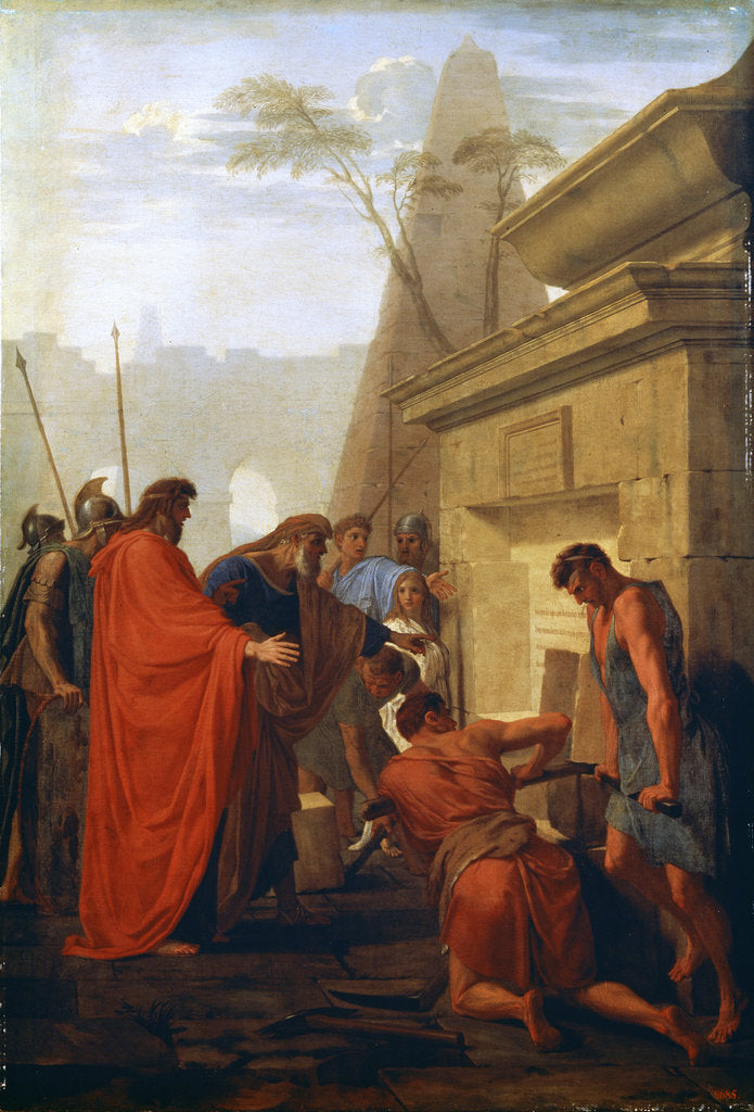 Detail of Darius the Great Opening the Tomb of Nitocris, 17th century by Eustache Le Sueur