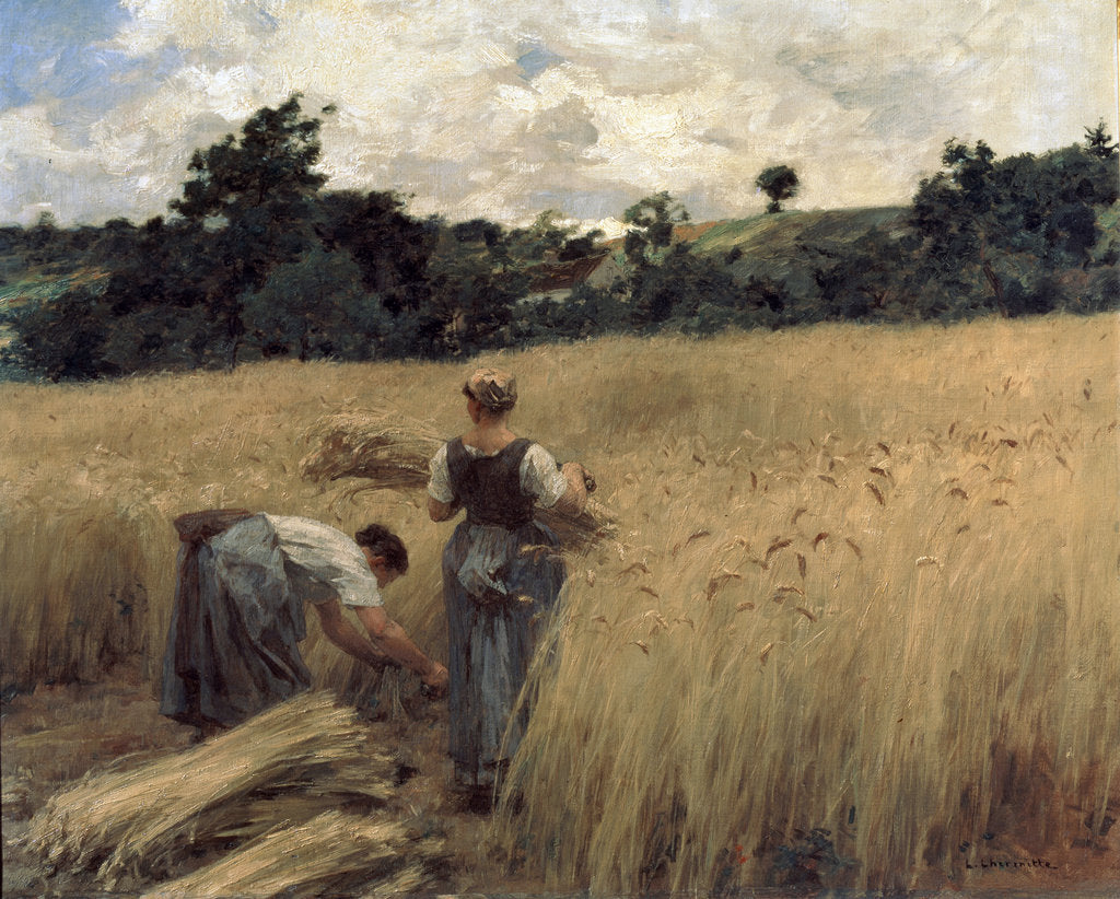 Detail of Reapers, 19th or early 20th century by Leon-Augustin Lhermitte
