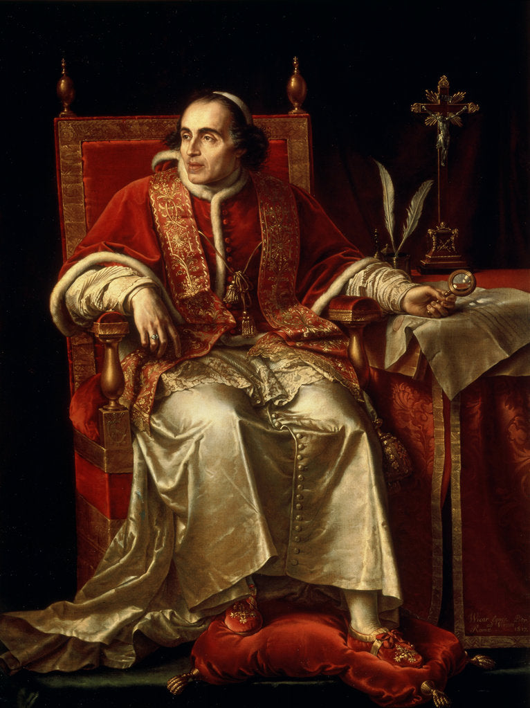 Detail of Portrait of Pope Pius VII, 1817 by Jean Baptiste Joseph Wicar
