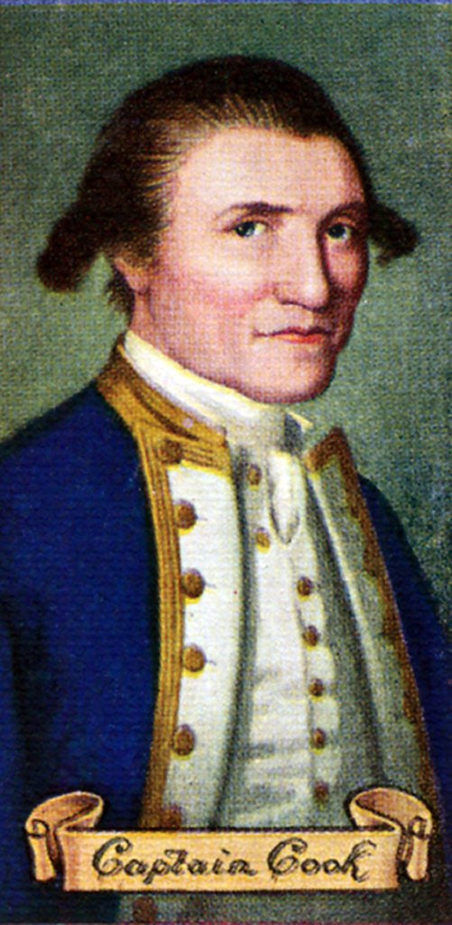 Detail of Captain James Cook, taken from a series of cigarette cards by Anonymous