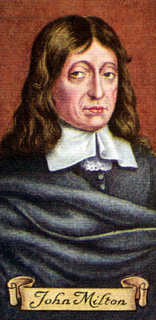 Detail of John Milton, taken from a series of cigarette cards by Anonymous