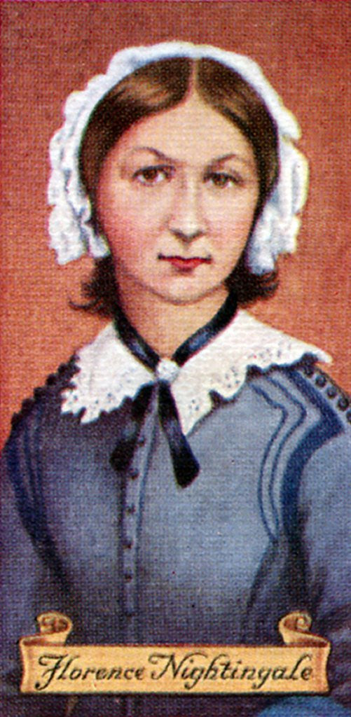Detail of Florence Nightingale, taken from a series of cigarette cards by Anonymous