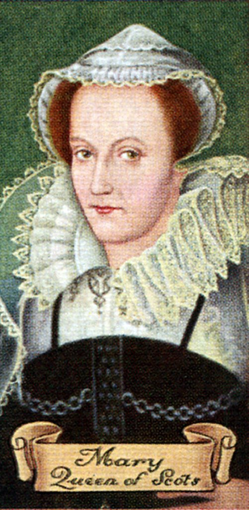 Detail of Mary, Queen of Scotts, taken from a series of cigarette cards by Anonymous