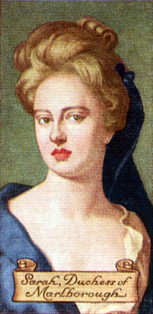 Detail of Sarah, Duchess of Marlborough, taken from a series of cigarette cards by Anonymous