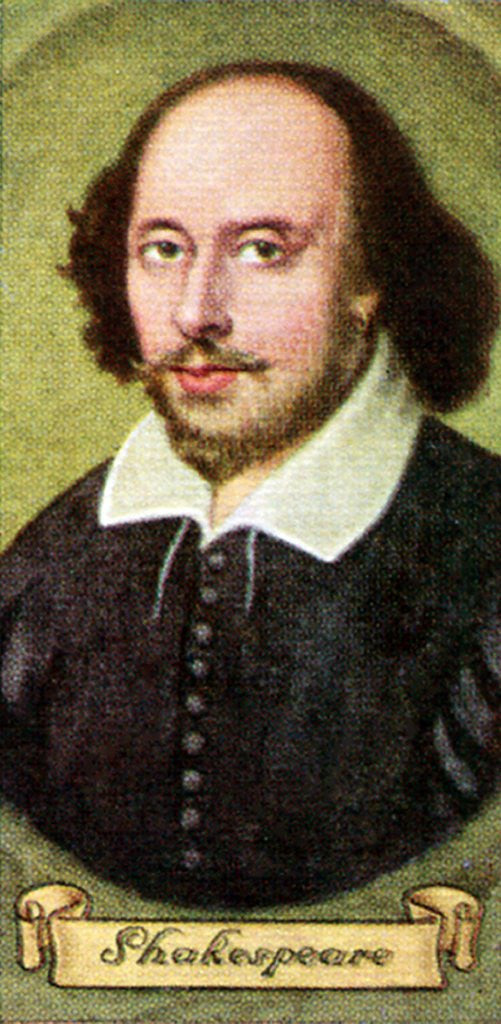 Detail of William Shakespeare, taken from a series of cigarette cards by Anonymous