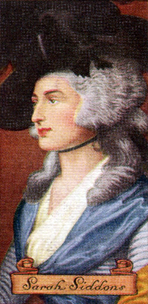 Detail of Sarah Siddons, taken from a series of cigarette cards by Anonymous