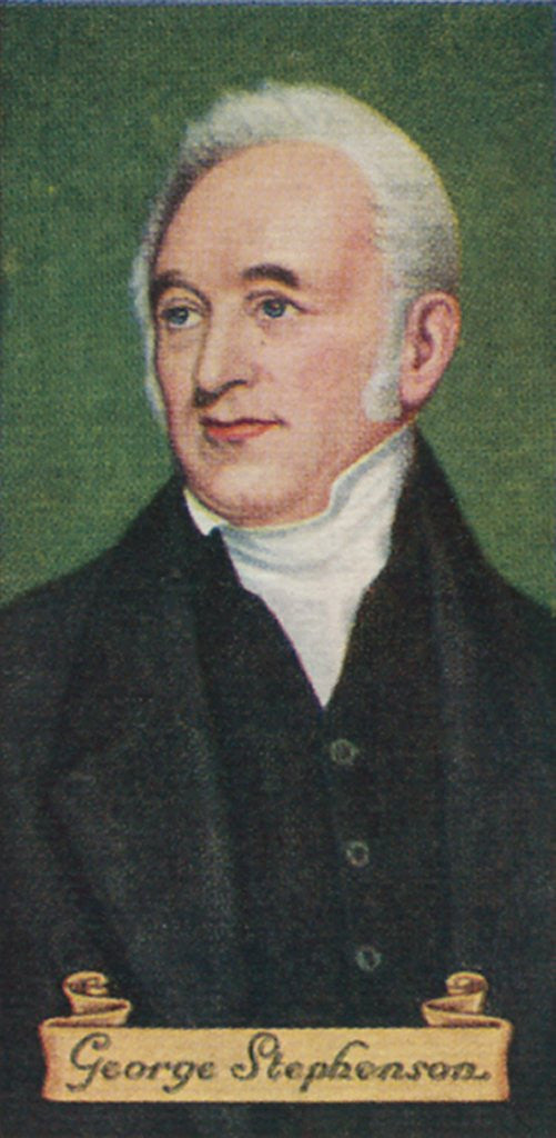 Detail of George Stephenson, taken from a series of cigarette cards by Anonymous