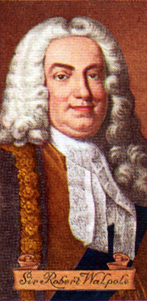 Detail of Sir Robert Walpole, taken from a series of cigarette cards by Anonymous