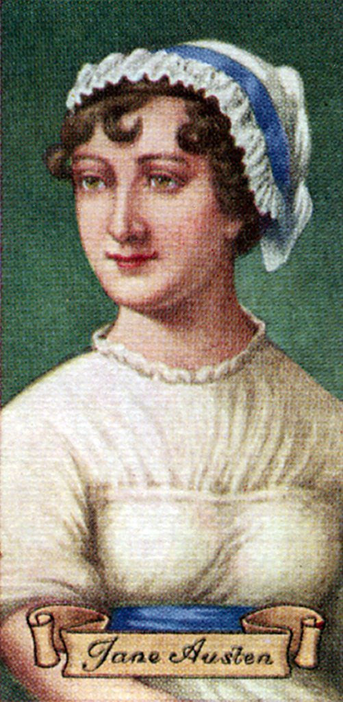 Detail of Jane Austen, taken from a series of cigarette cards by Anonymous