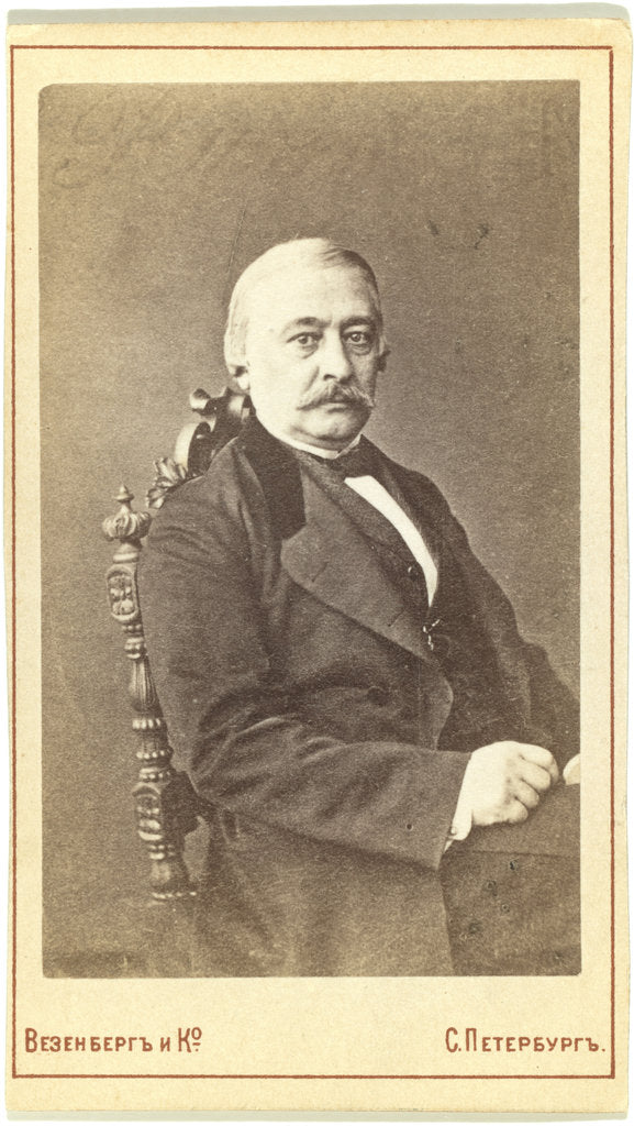 Detail of Portrait of the Publisher Andrey Krayevsky, 1870s by Anonymous