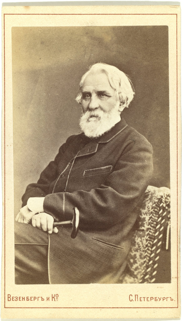 Detail of Portrait of the author Ivan S. Turgenev, Between 1880 and 1886 by Anonymous