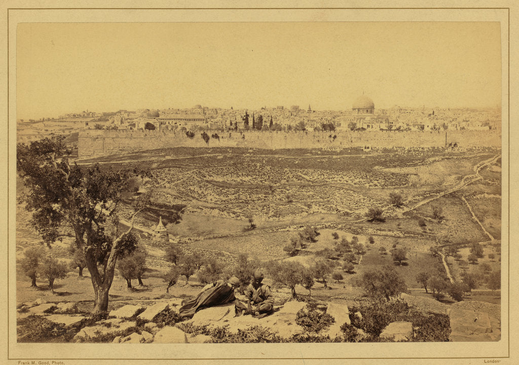 Detail of View of the City of Jerusalem from the Mount of Olives, Between 1860 and 1880 by Anonymous