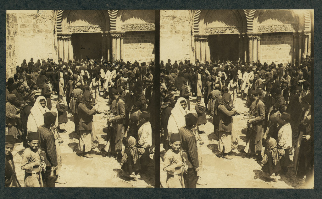 Detail of The consecration of Easter Eggs on Easter before the Church of the Holy Sepulchre by Anonymous