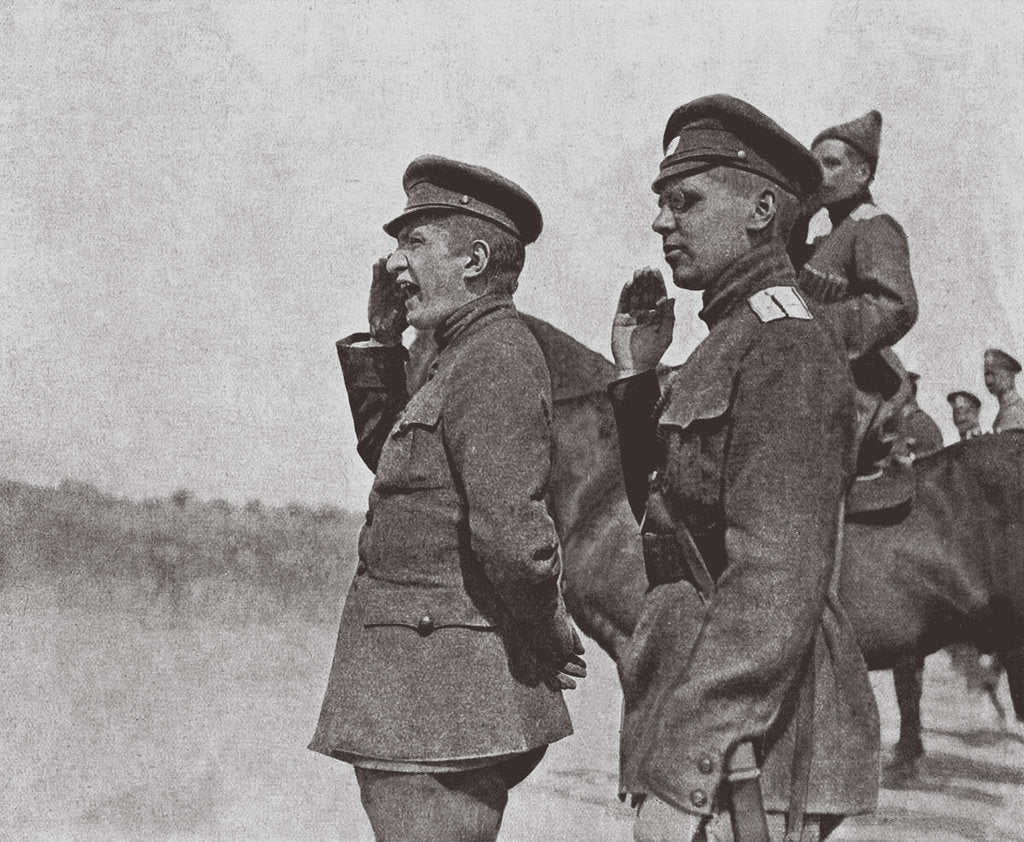 Detail of Prime Minister of the Russian Provisional Government Alexander Kerensky (Left) At the Front, 1917 by Anonymous