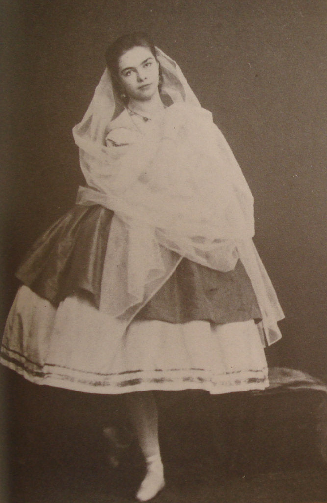 Detail of Ballerina Catherine Gavrilovna Chislova, ca 1865 by Anonymous