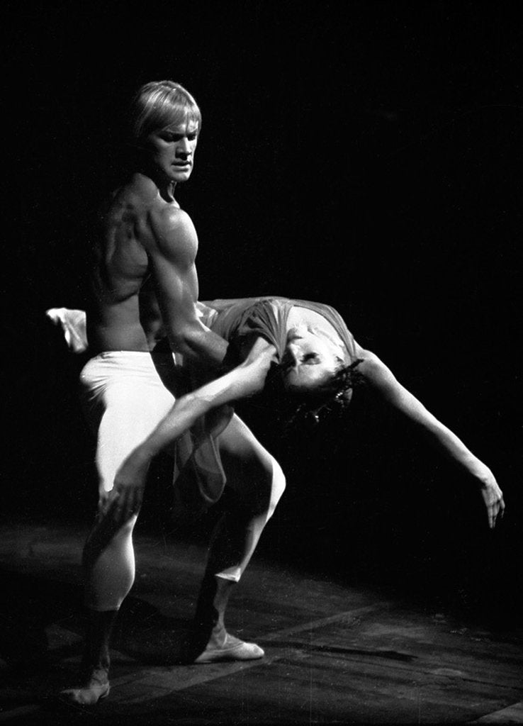 Detail of Maya Plisetskaya and Alexander Godunov in the Ballet The Death of the Rose by Gustav Mahler, 1974 by Anonymous