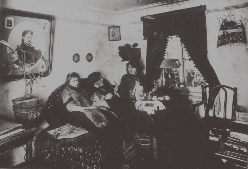 Detail of Marina Tsvetaeva, Anastasia Tsvetaeva and Sergey Efron, 1910s by Anonymous