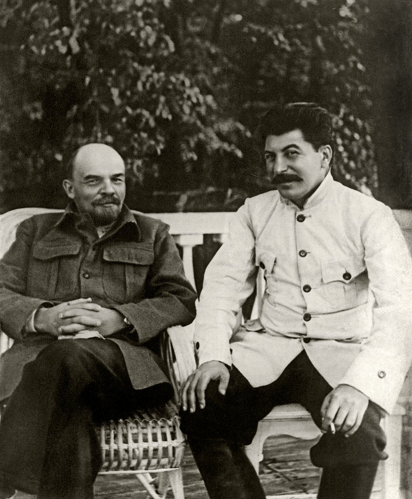 Detail of Stalin and Lenin. August 1922, 1922 by Anonymous